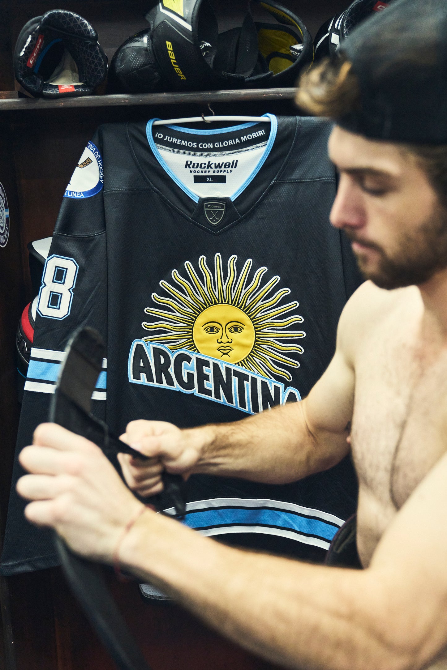 Official Argentina Match Jersey Black (Stitched)