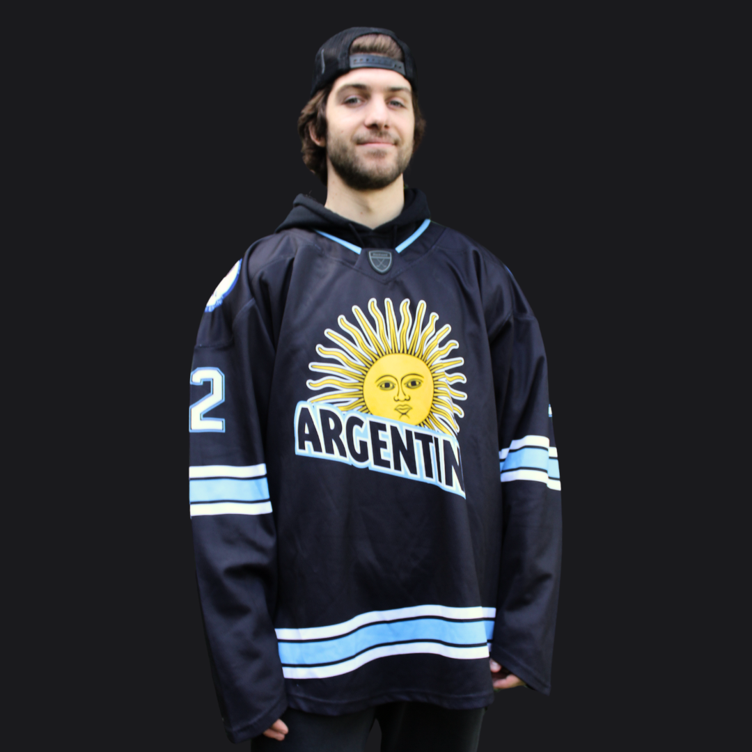 Personalized Men's National Team Match Jersey Black (Sublimated)