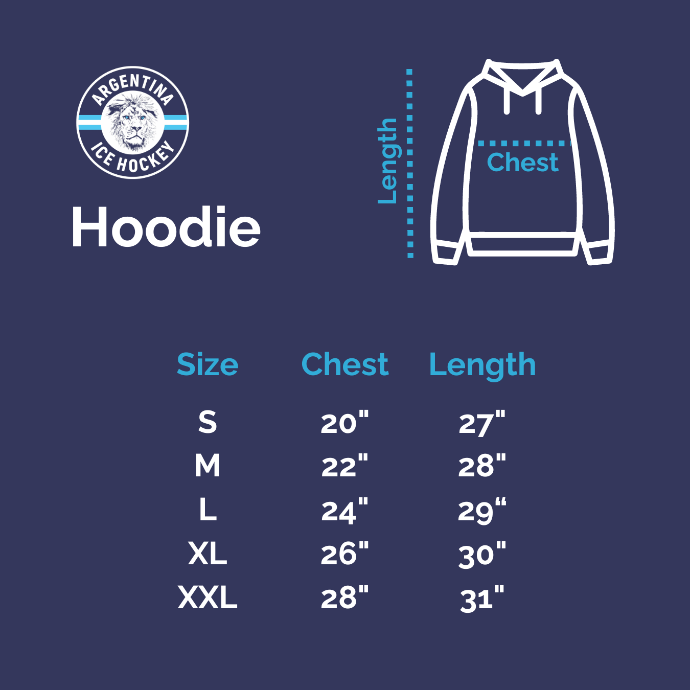 "Argentina Varsity" Hoodie (Navy blue)